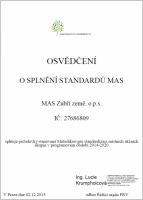Získání osvědčení o splnění standardů MAS