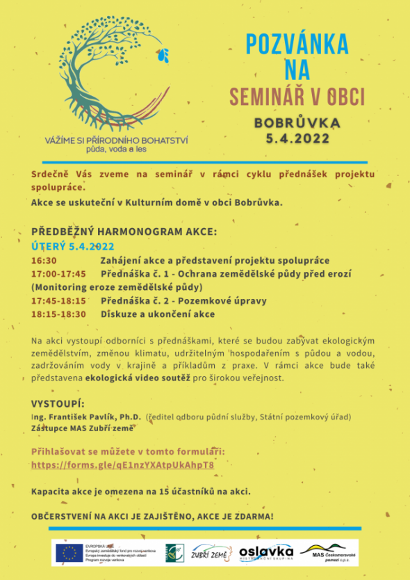 Pozvánka na seminář č. 2 projektu spolupráce